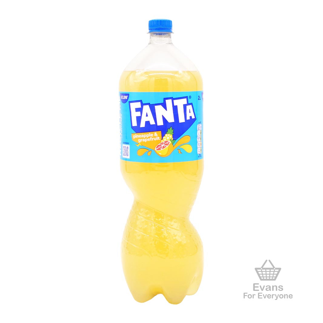 (BBE 30/09/24) Fanta Grapefruit & Pineapple (2L) (£1.20 each or 2 for £2.20)