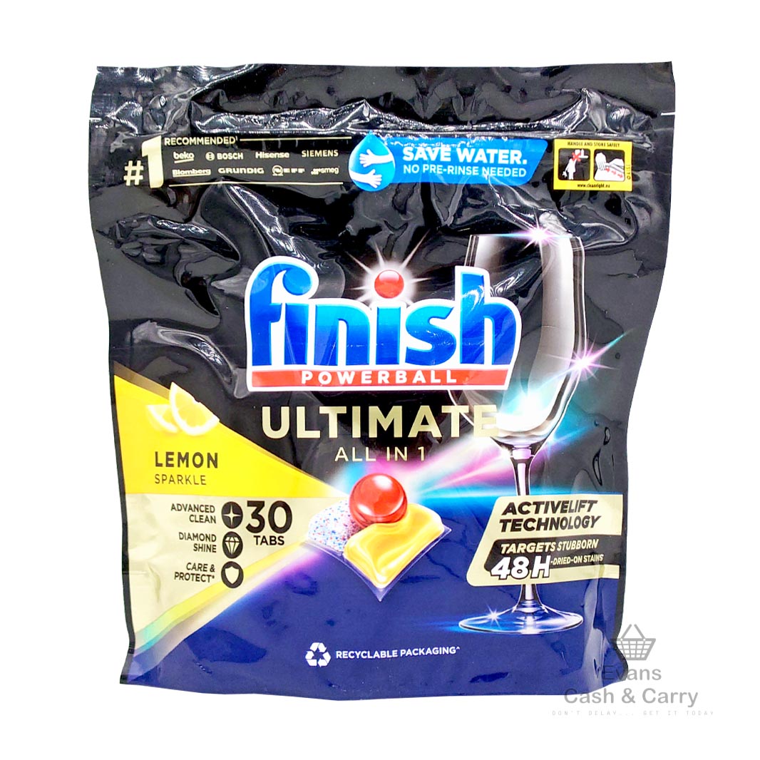 Finish Powerball Ultimate All in 1 Dishwasher Tabs - Lemon Sparkle 30 TABS (£5 each or 5 for £20)