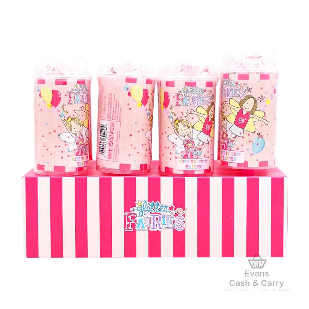 CASE of Glitter Fairies Bath Confetti Cannon (8pk)