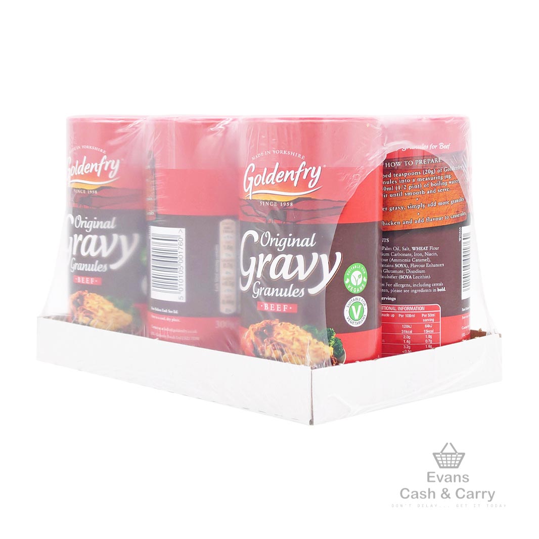 CASE of (BBE - 05/25) Goldenfry Gravy Beef Granules (6x300g)