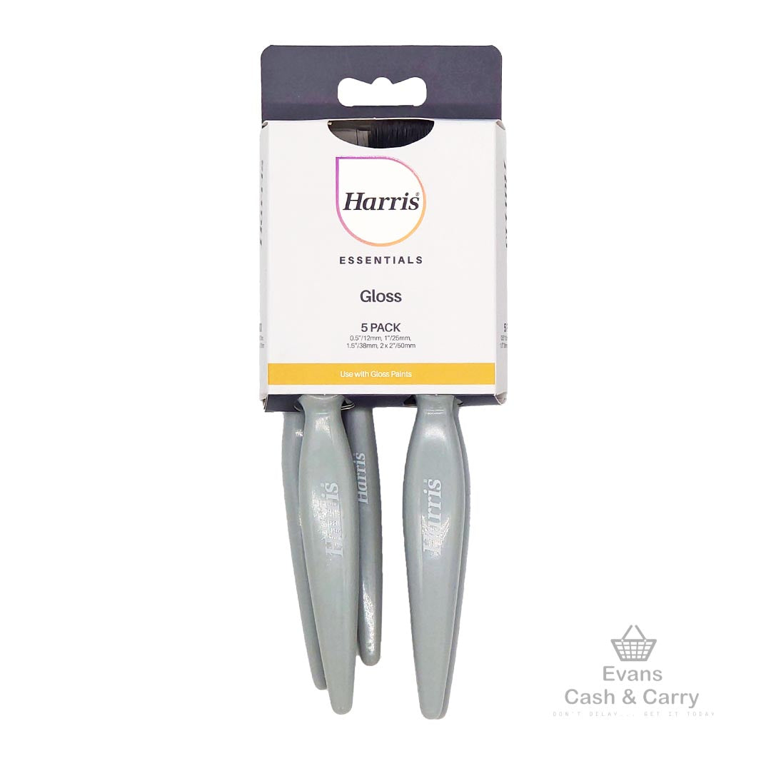 5 Pack Harris Gloss Paint Brushes