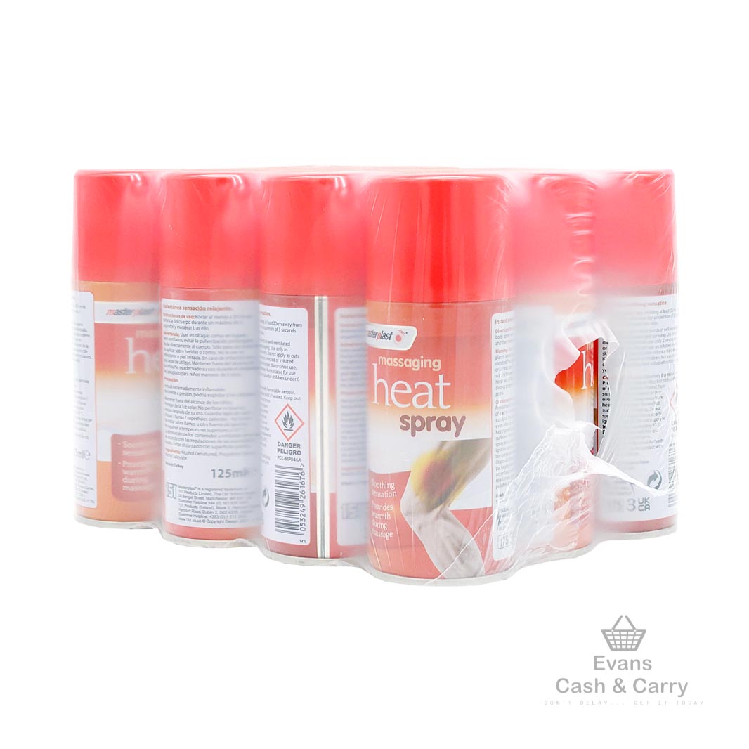 CASE of Masterplast Heat Spray (12x125ml)