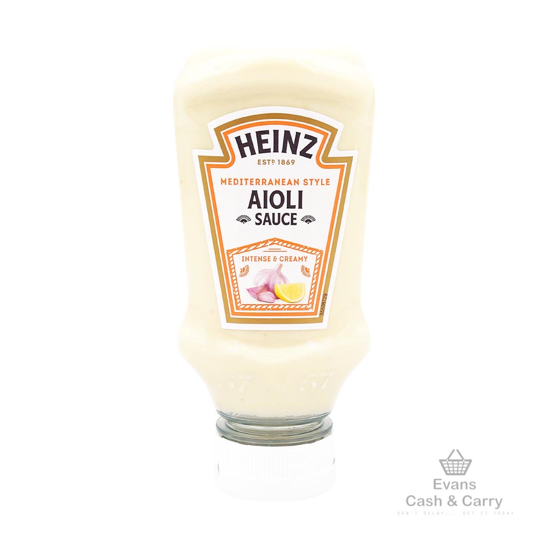 (BBE 04/24) Heinz Mediterranean Style Aioli Sauce (215g-220ml) (90p each 2 for £1.50)