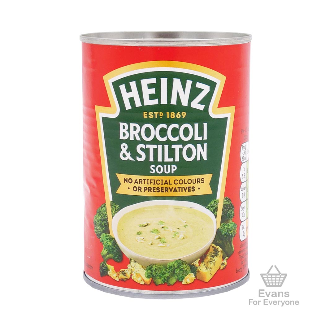 (BBE 01/25) Heinz Broccoli & Stilton Soup (400g) (70p each 4 for £2.50)