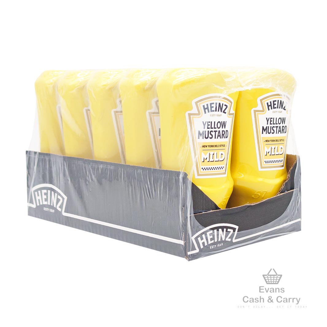 CASE of (BBE - 30/06/24) Heinz Yellow Mustard Mild (10x400ml)