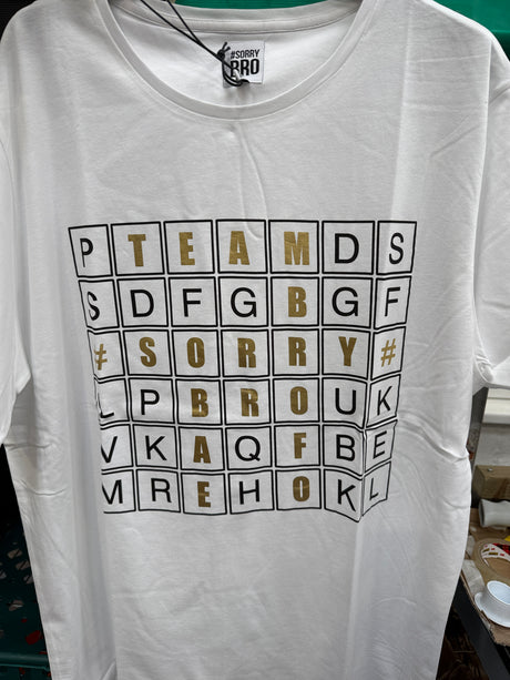 #SORRYBRO White T-shirt (XXL)