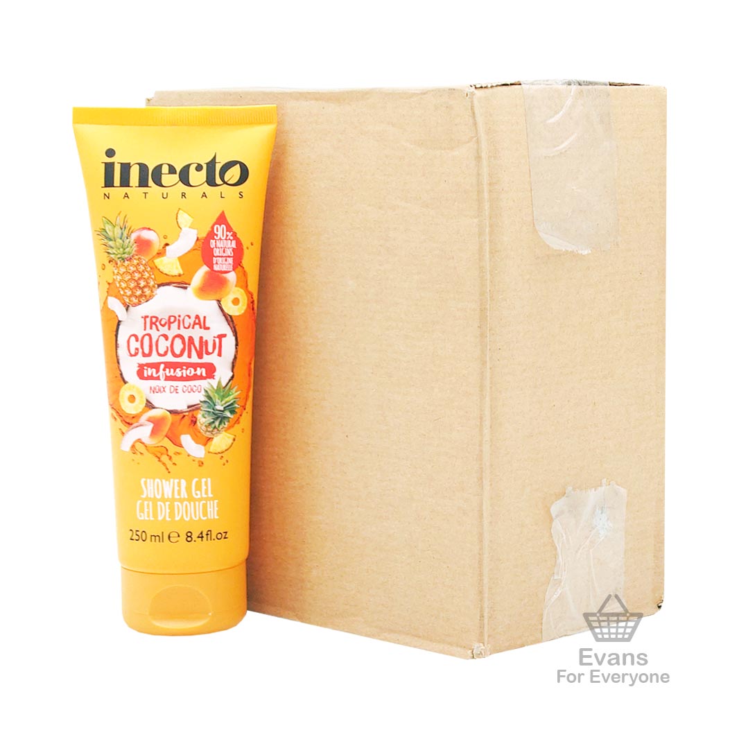 CASE of Inecto Infusions Tropical Coconut Shower Gel (6x250ml)