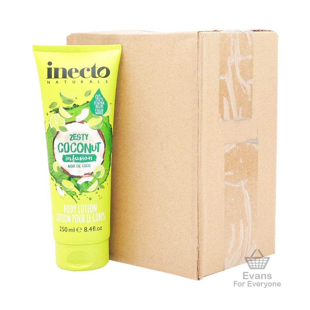 CASE of Inecto Infusions Zesty Coconut Body Lotion (6x250ml)