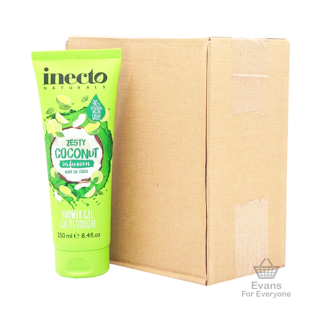 CASE Inecto Infusions Zesty Coconut Shower Gel (6x250ml)