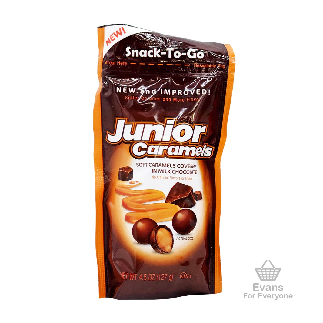 (BBE 31/03/25) Junior Caramels Snack Bag (127g)