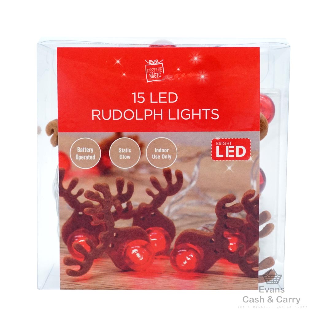 15 LED Rudolph Lights