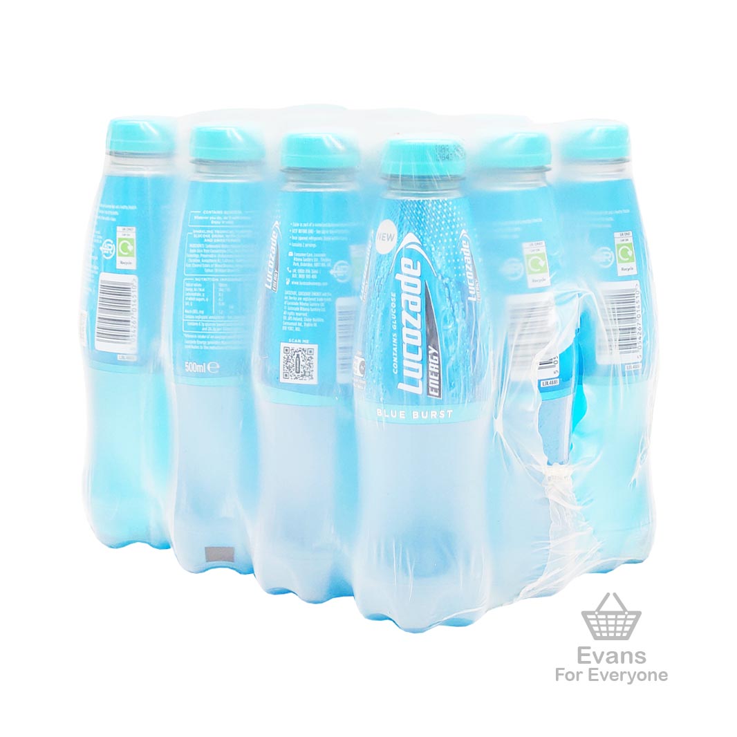 (BBE 03/25) CASE of Lucozade - Blue Burst (12x500ml) (£6 each 2 for £11)