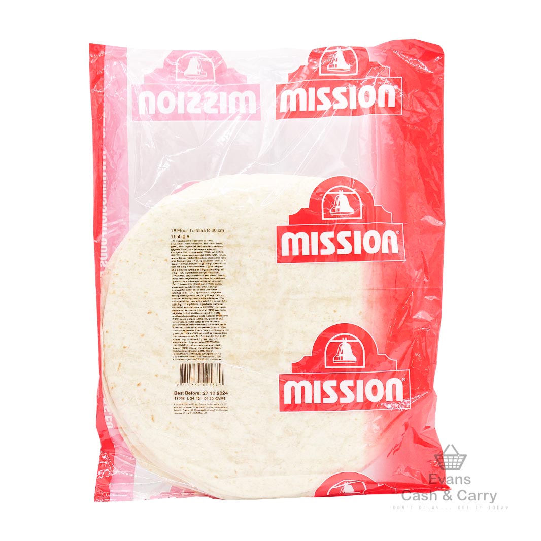 (BBE 27/10/24) 18 Pack Mission Flour Tortillas