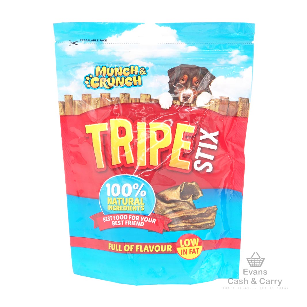 (BBE - 03/25 - 04/25) Munch Crunch Tripe Stix Dog Snack (100g)