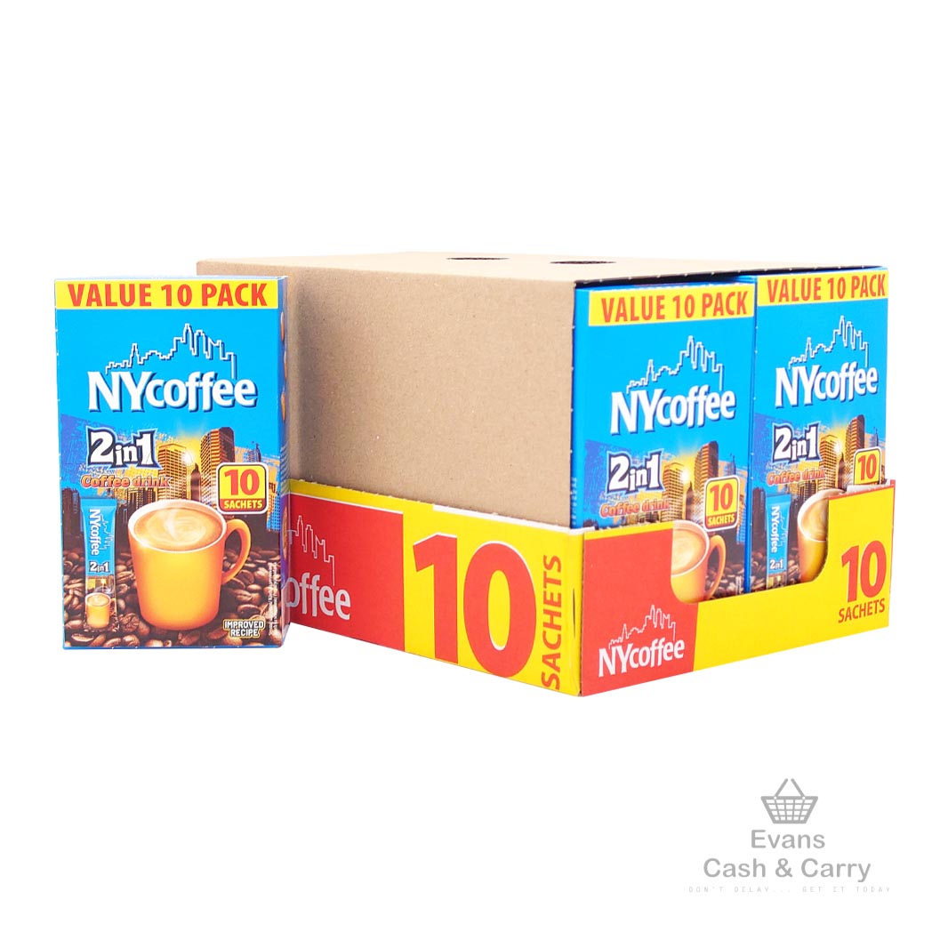 (BBE 21/08/25) CASE of NY Coffee Blue 2in1 (10x 10 Sachets)