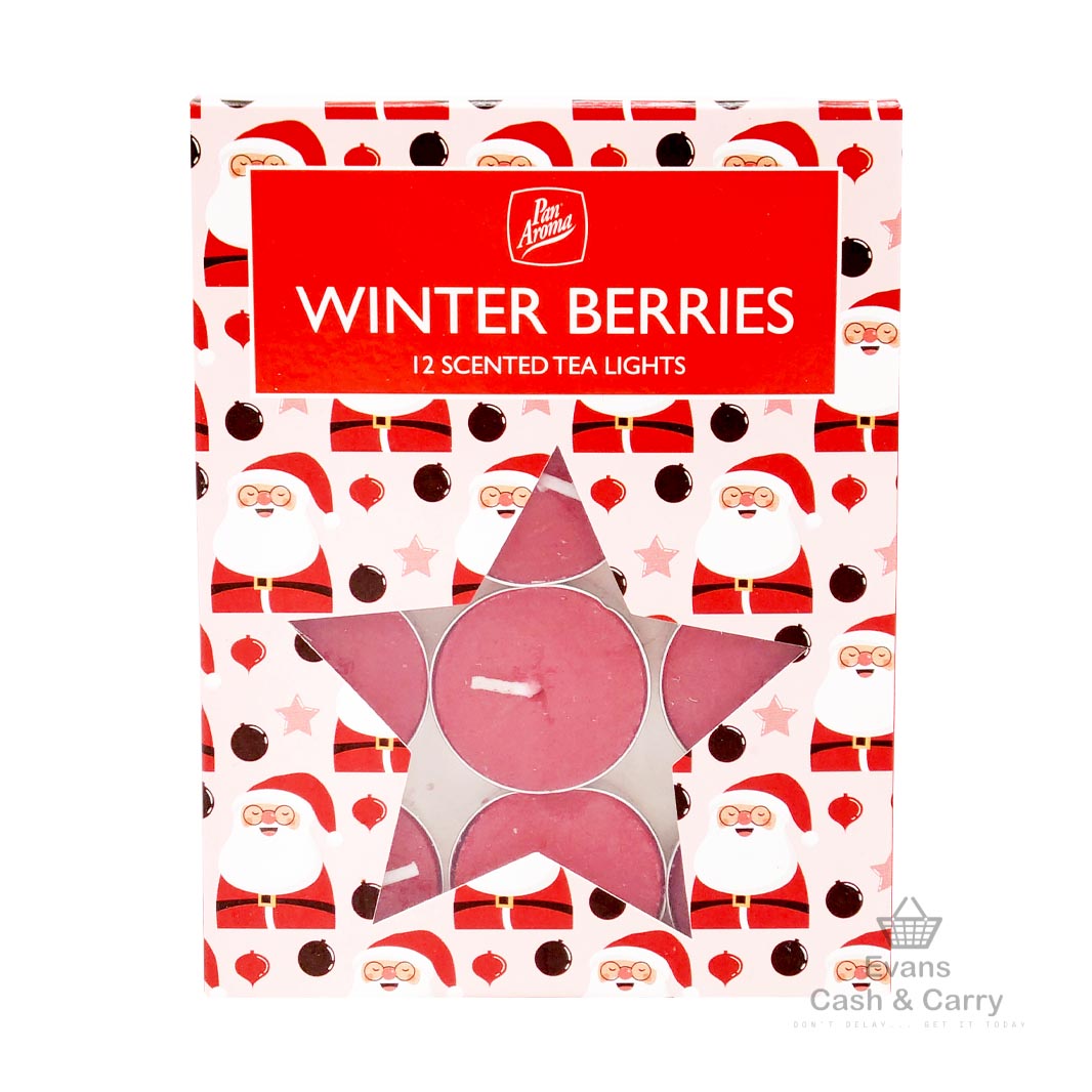 Pan Aroma Winter Berries 12 Scented Tea Lights