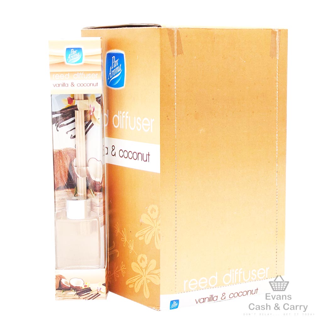 CASE of Pan Aroma Reed Diffuser - Vanilla & Coconut (12x30ml)