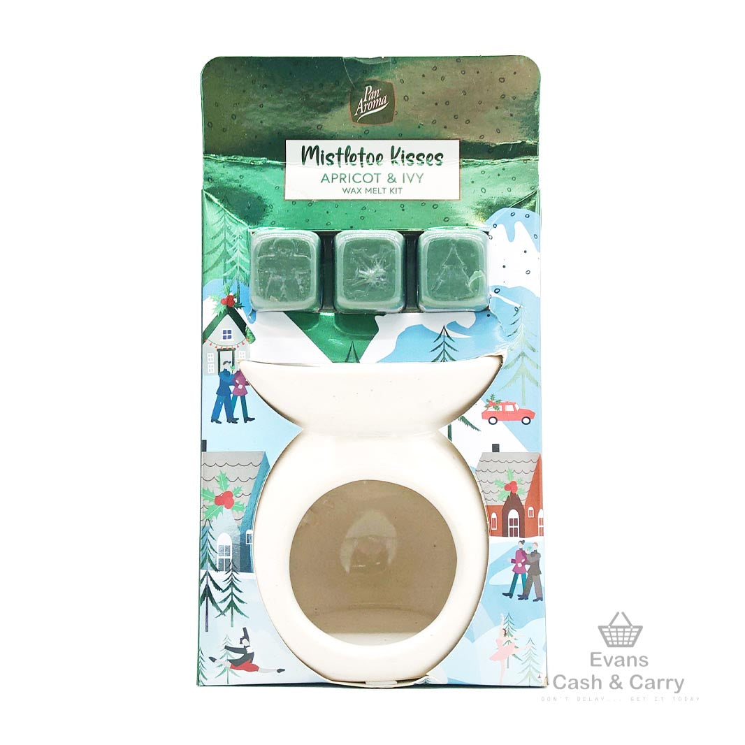 Pan Aroma Mistletoe Kisses Apricot & Ivy Wax Melt Kit