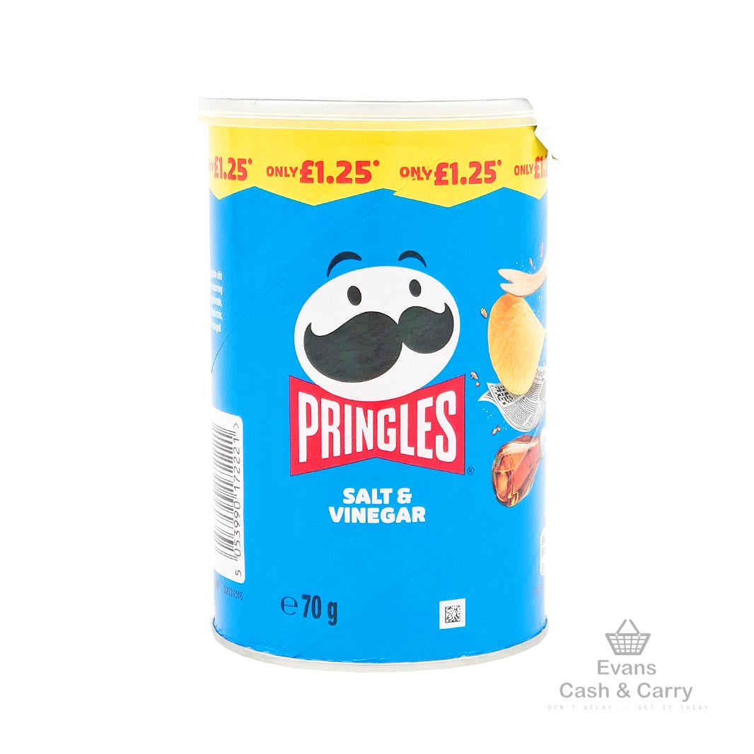 (BBE 05/10/24) Salt & Vinegar Pringles (70g) (£1.20 each or 4 for £4.50)