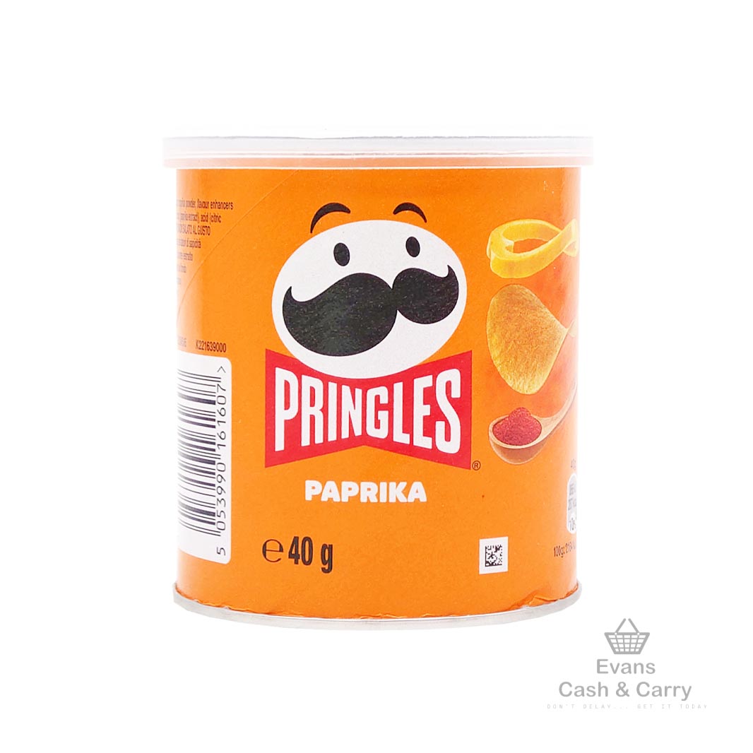 (BBE 17/08/24) Pringles Paprika (40g) (70p each or 2 for £1.20)