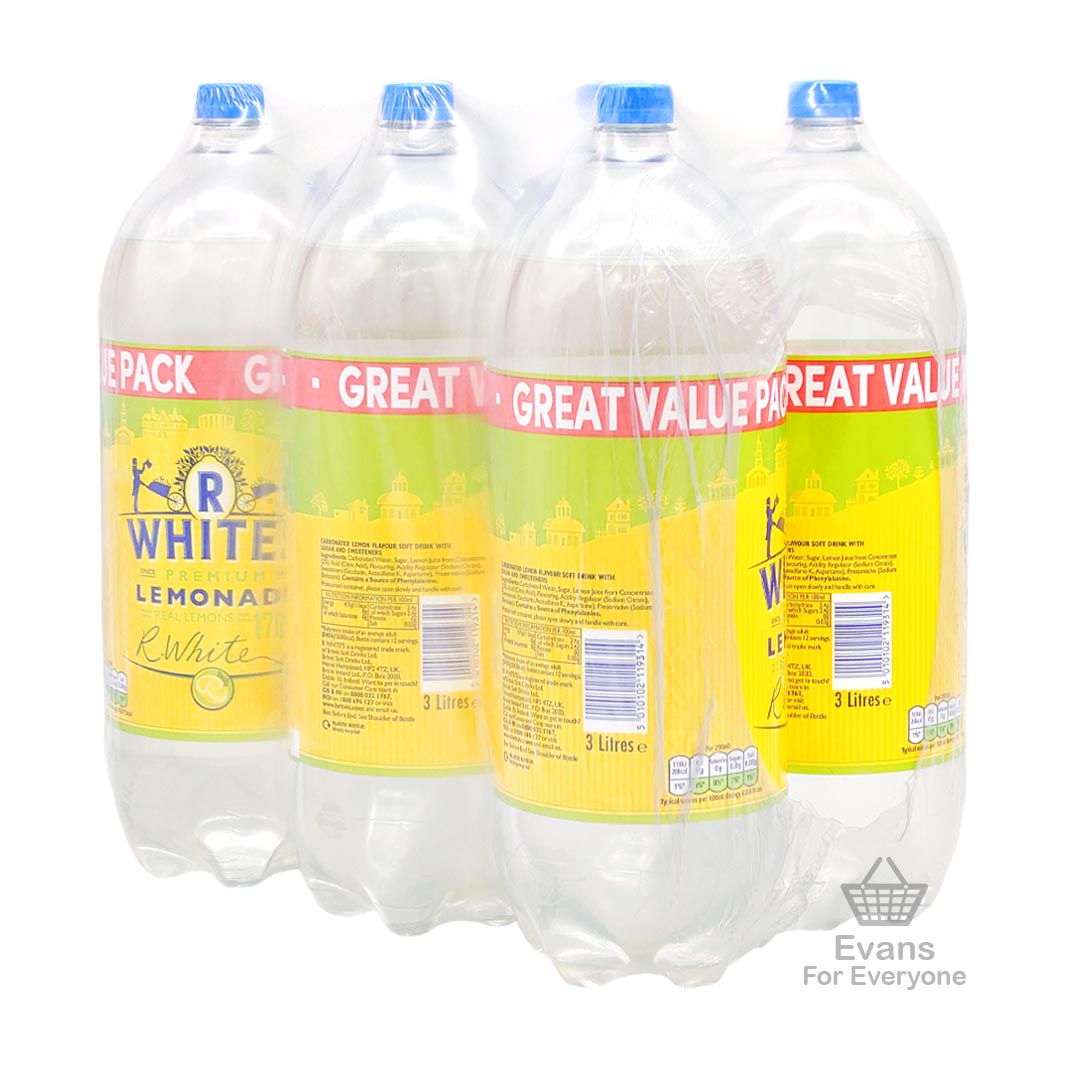 (BBE 11/24) CASE of 3L R White Lemonade Bottles (6x3L)