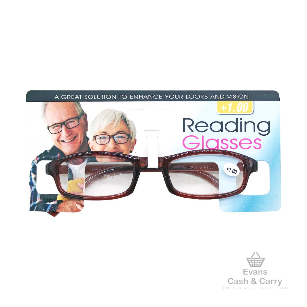 1.00 Brown Reading Glasses