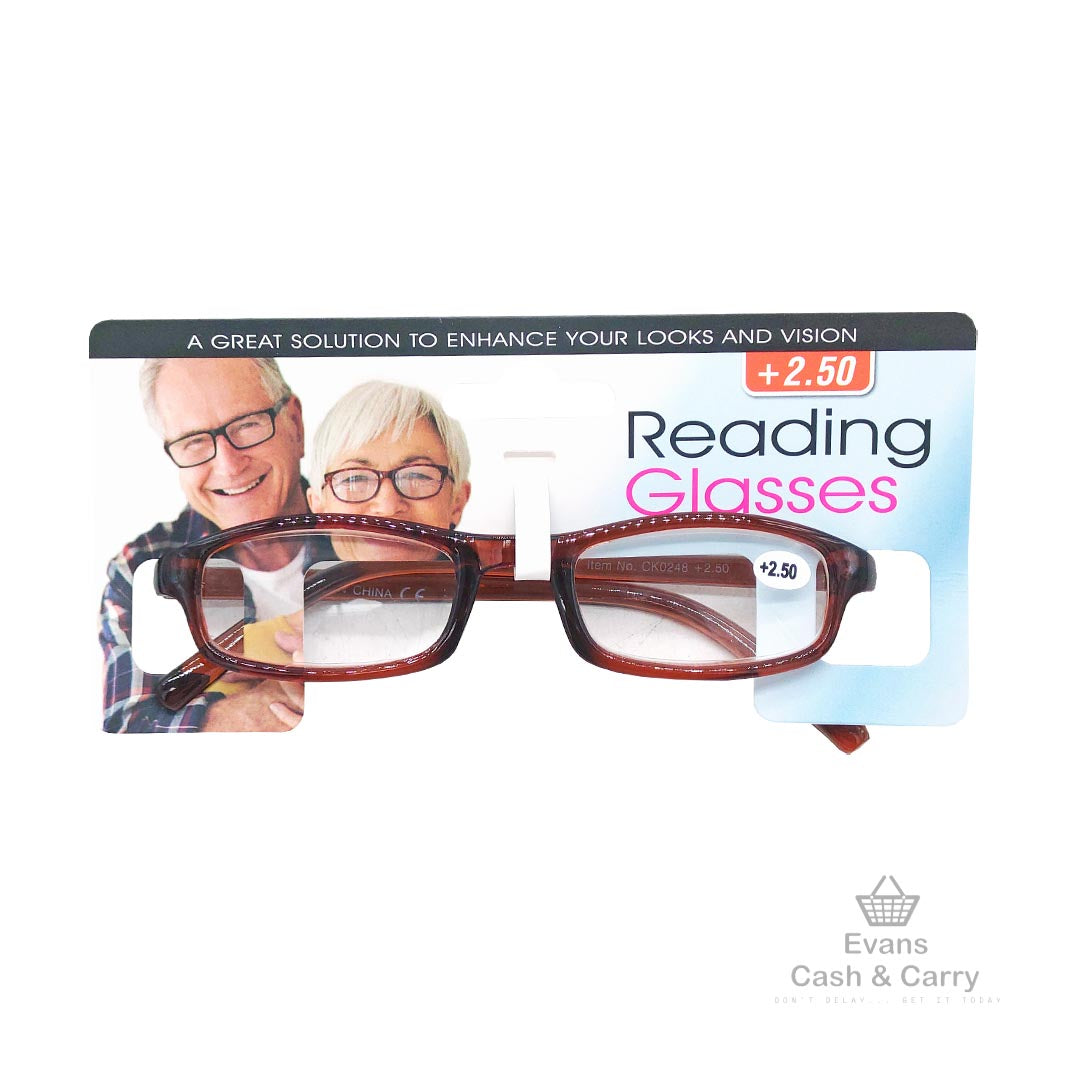 2.50 Brown Reading Glasses