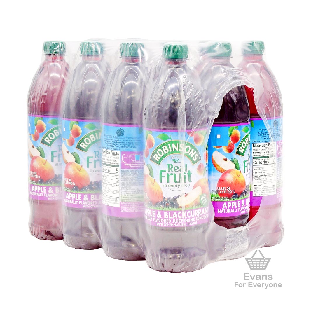 (BBE 10/24) CASE of Robinsons Apple & Blackcurrant (12x1L)