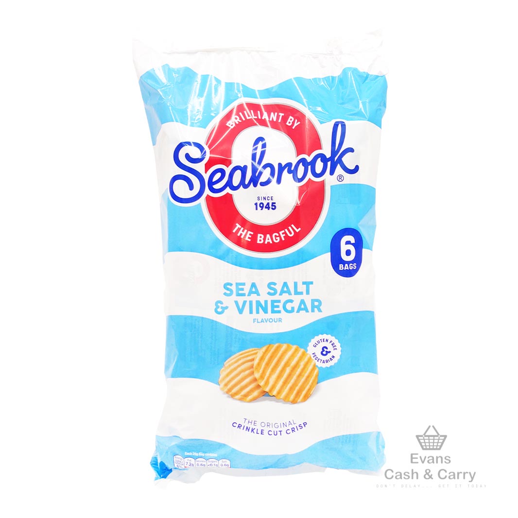 (BBE 29/06/24) 6 Pack Seabrook Sea Salt & Vinegar (6x25g)