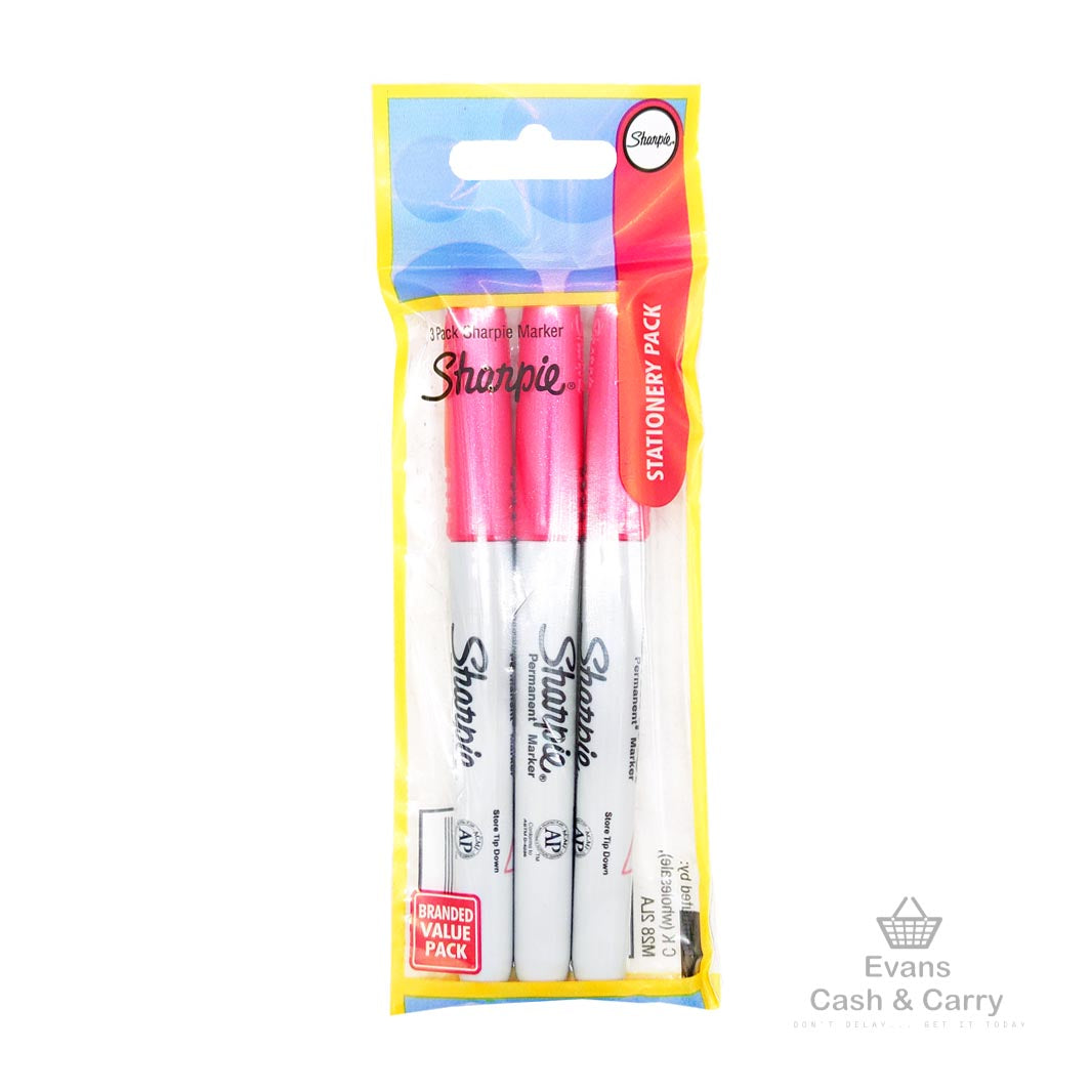 3 Pack Ruby Sharpie Pens