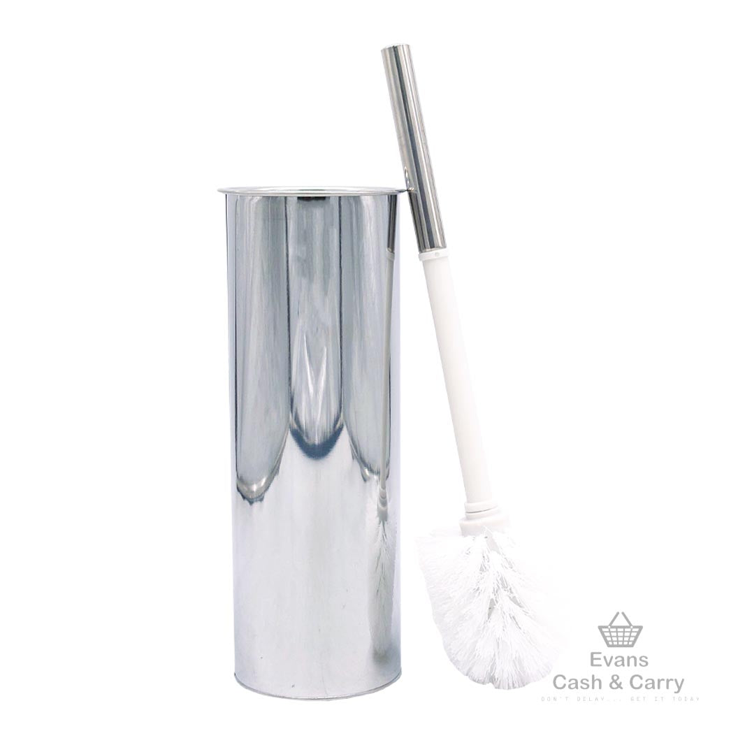 Toilet Brush and Holder (silver)