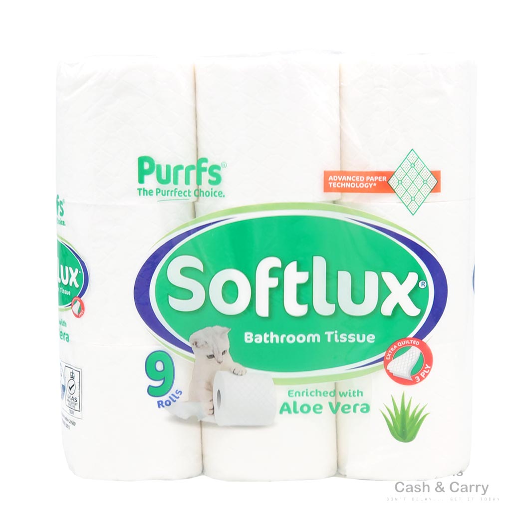 Softlux Toilet Roll Enriched with Aloe Vera (9 pack)