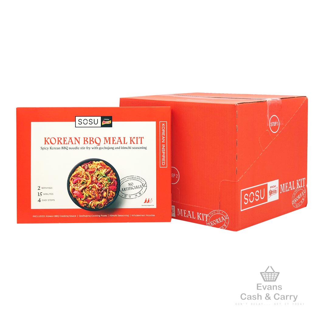 (BBE 01/24) CASE of Sosu Korean BBQ Noodle Meal Kit (8x212g)