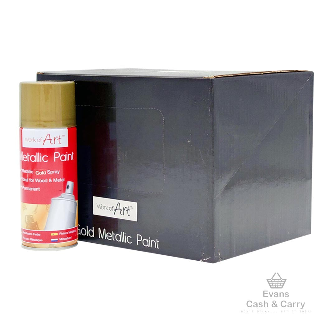 CASE of Metallic Spray Paint - Gold (12pk)