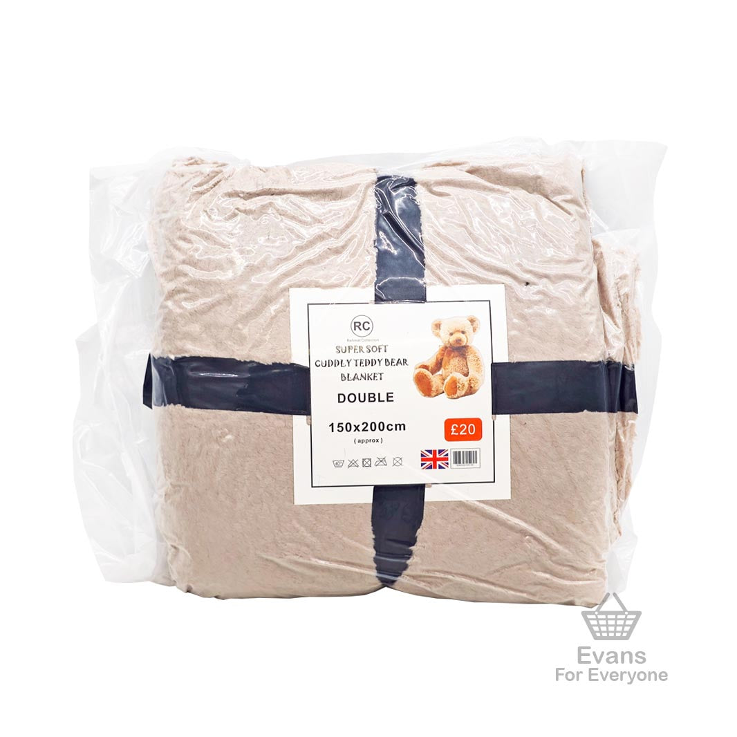 Supersoft Cuddly Teddybear Blanket - Assorted Colours