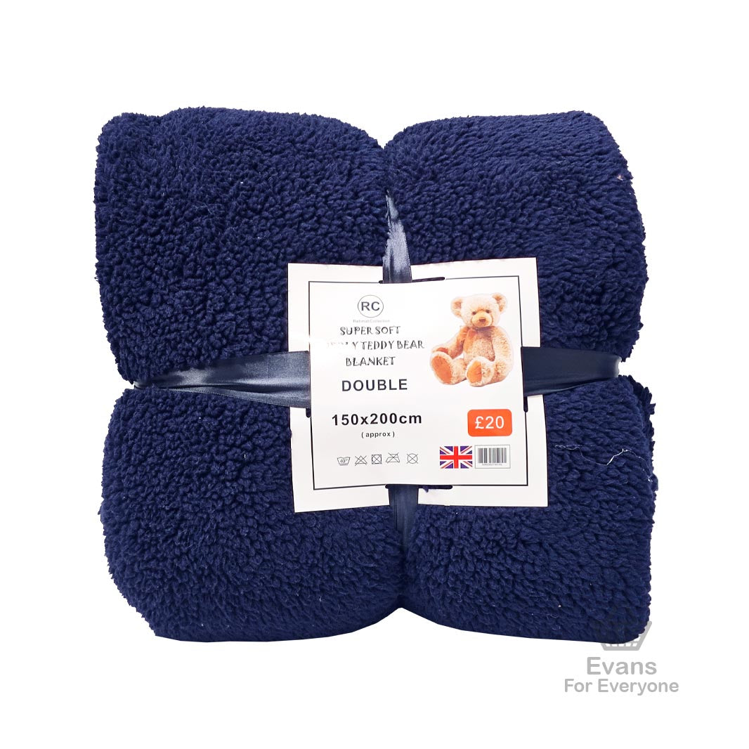 Supersoft Cuddly Teddybear Blanket - Assorted Colours