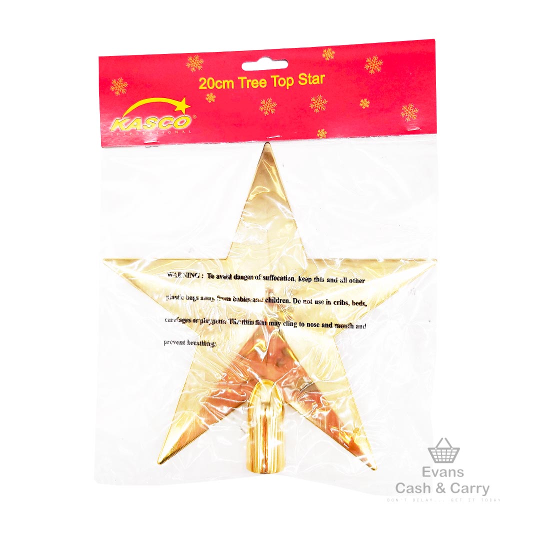 20cm Tree Top Star (Assorted)