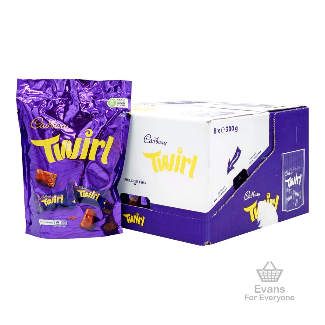 (BBE 31/03/25) CASE OF Cadbury Twirl Pouch (8x300g)