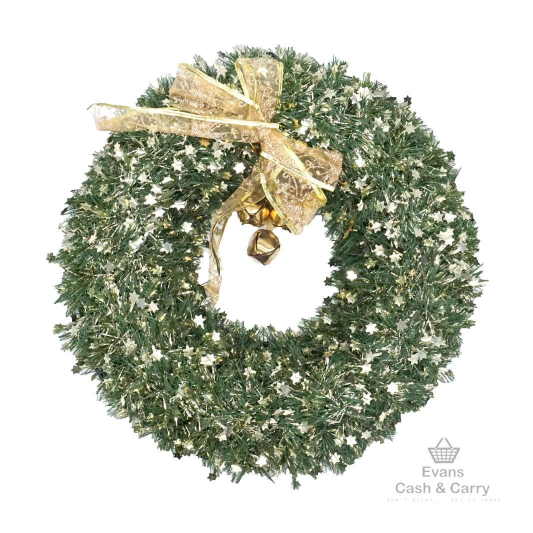 Luxury Tinsel Wreath (Assorted Colours)