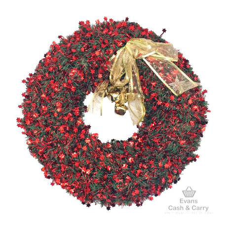 Luxury Tinsel Wreath (Assorted Colours)