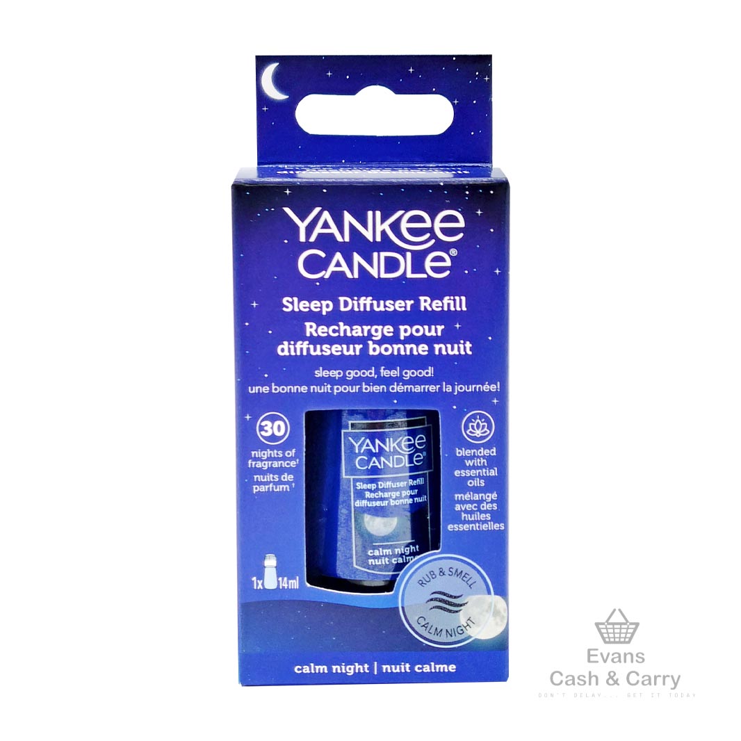 Yankee Sleep Diffuser Refill - Calm Night (14ml) (£3.50 each, 3 for £10)