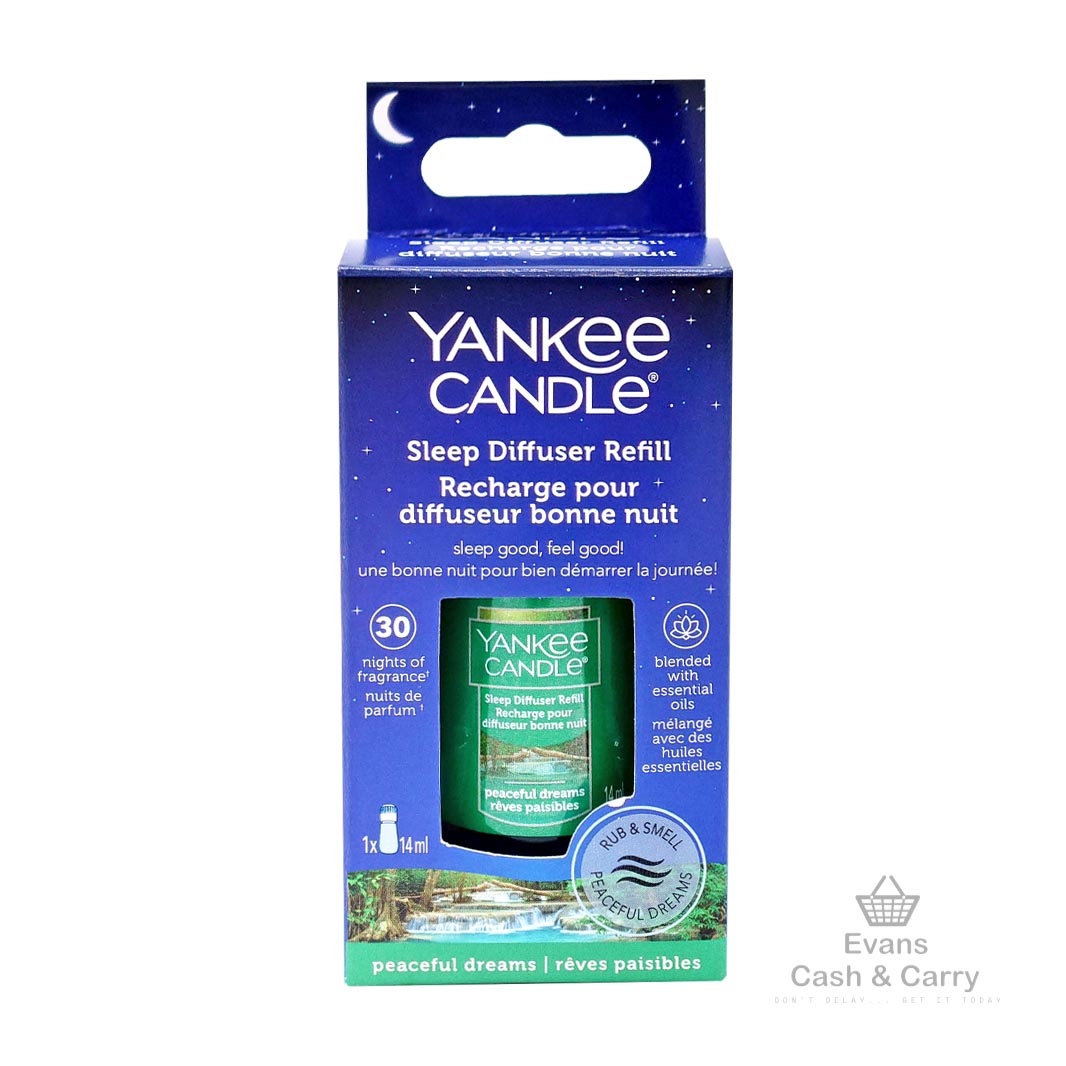 Yankee Sleep Diffuser Refill - Peaceful Dreams (14ml) (£3.50 each, 3 for £10)