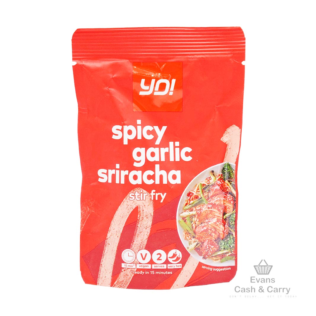 (BBE - 26/06/24) Yo! Spicy Garlic & Sriracha Stir Fry Sauce (100g) (70p Each / 3 for £1.80)