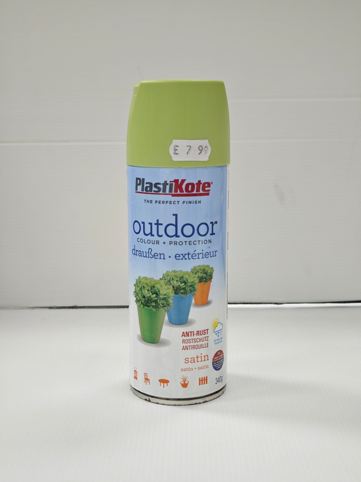 Plastikote Outdoor Spray Paint - Satin - Evergreen (400ml)