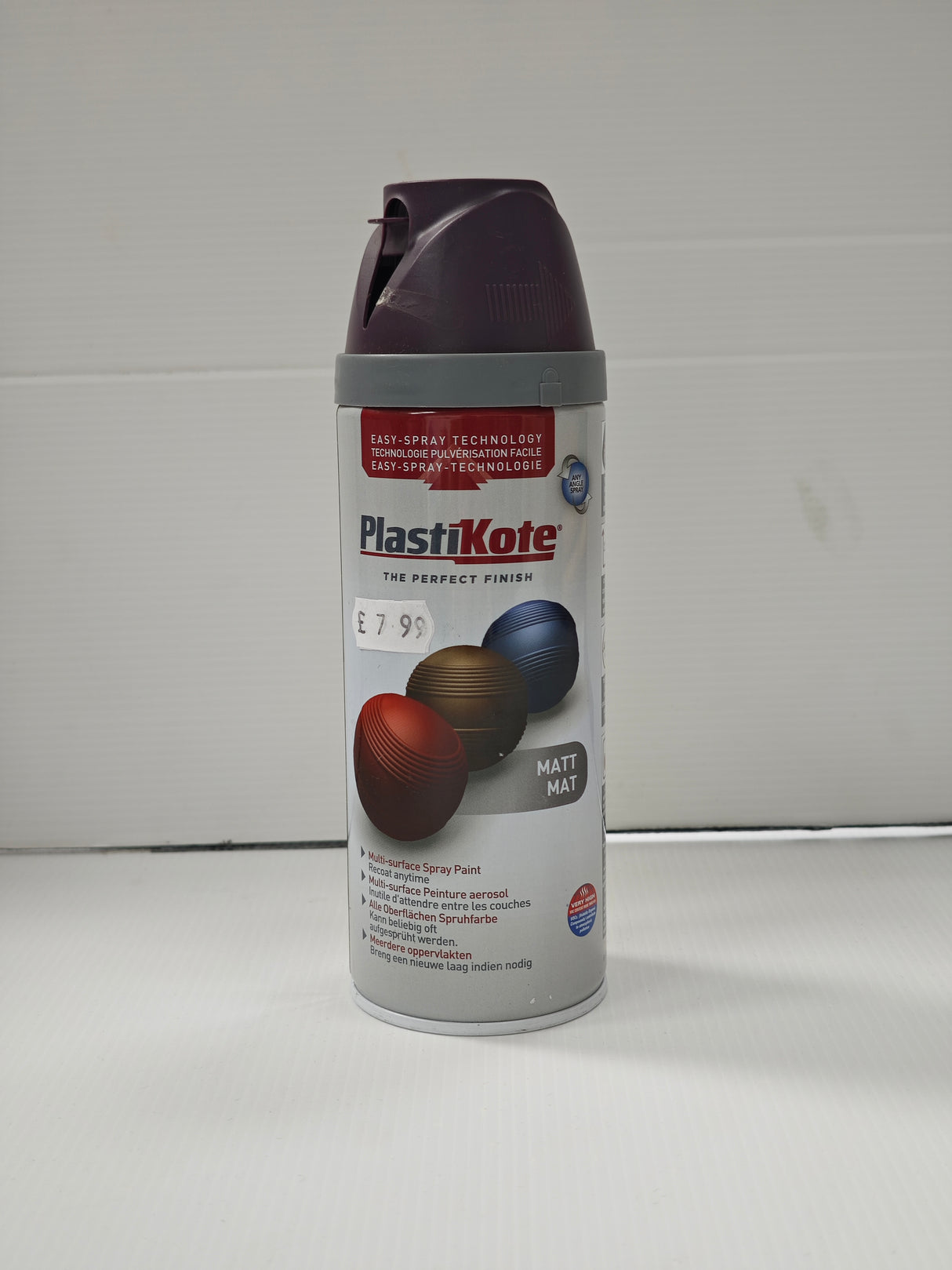 Plastikote MultiSurface Spray Paint - Matt (400ml)