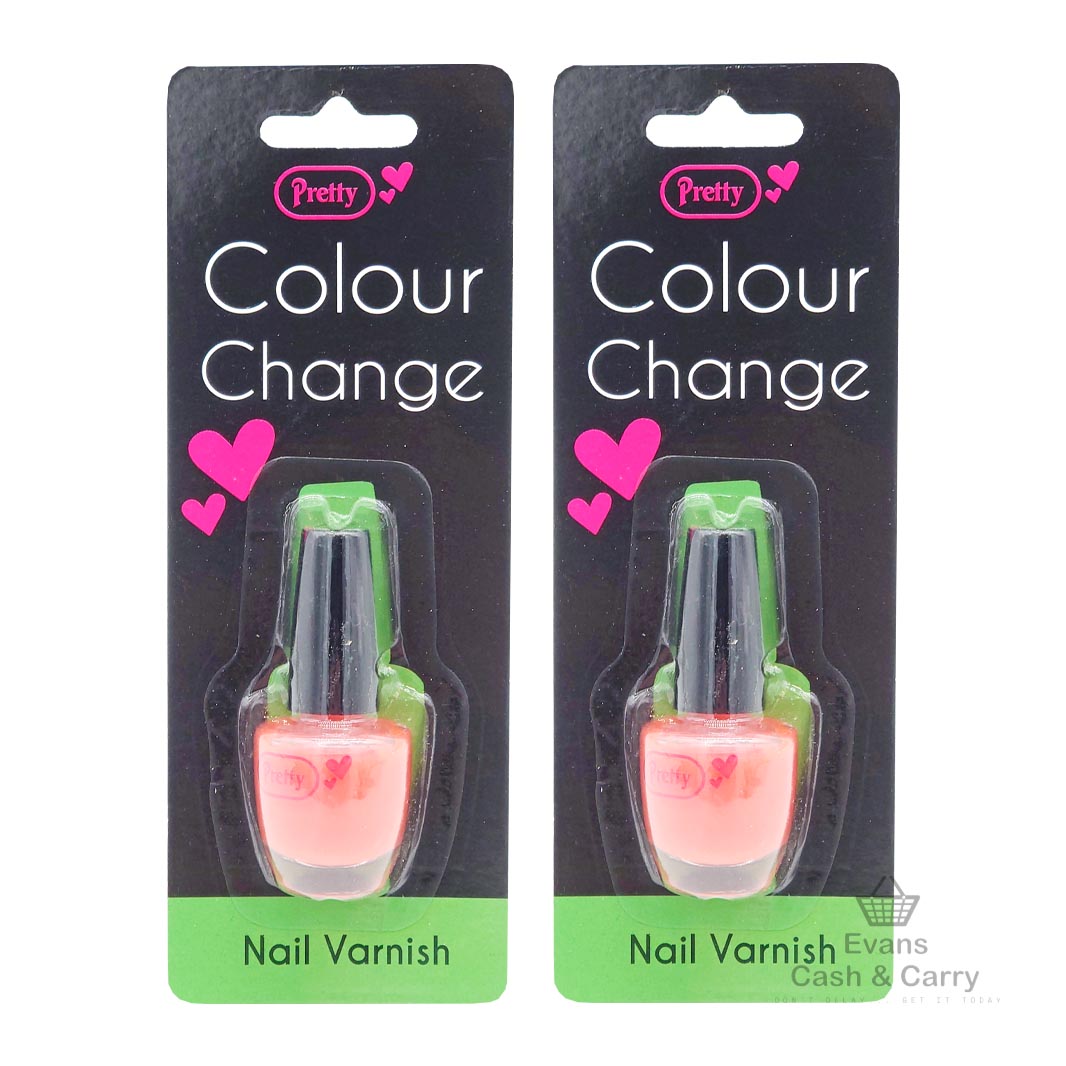 2x Colour Change Nail Varnish - Orange (2x9ml)