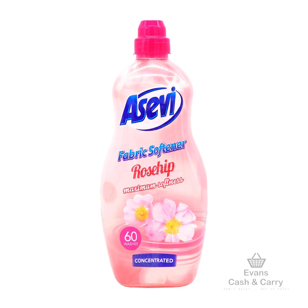 Asevi Fabric Softener Rosehip Maximum Softness 60 wash (1.38L) (£3.50 each or 2 for £6.80)