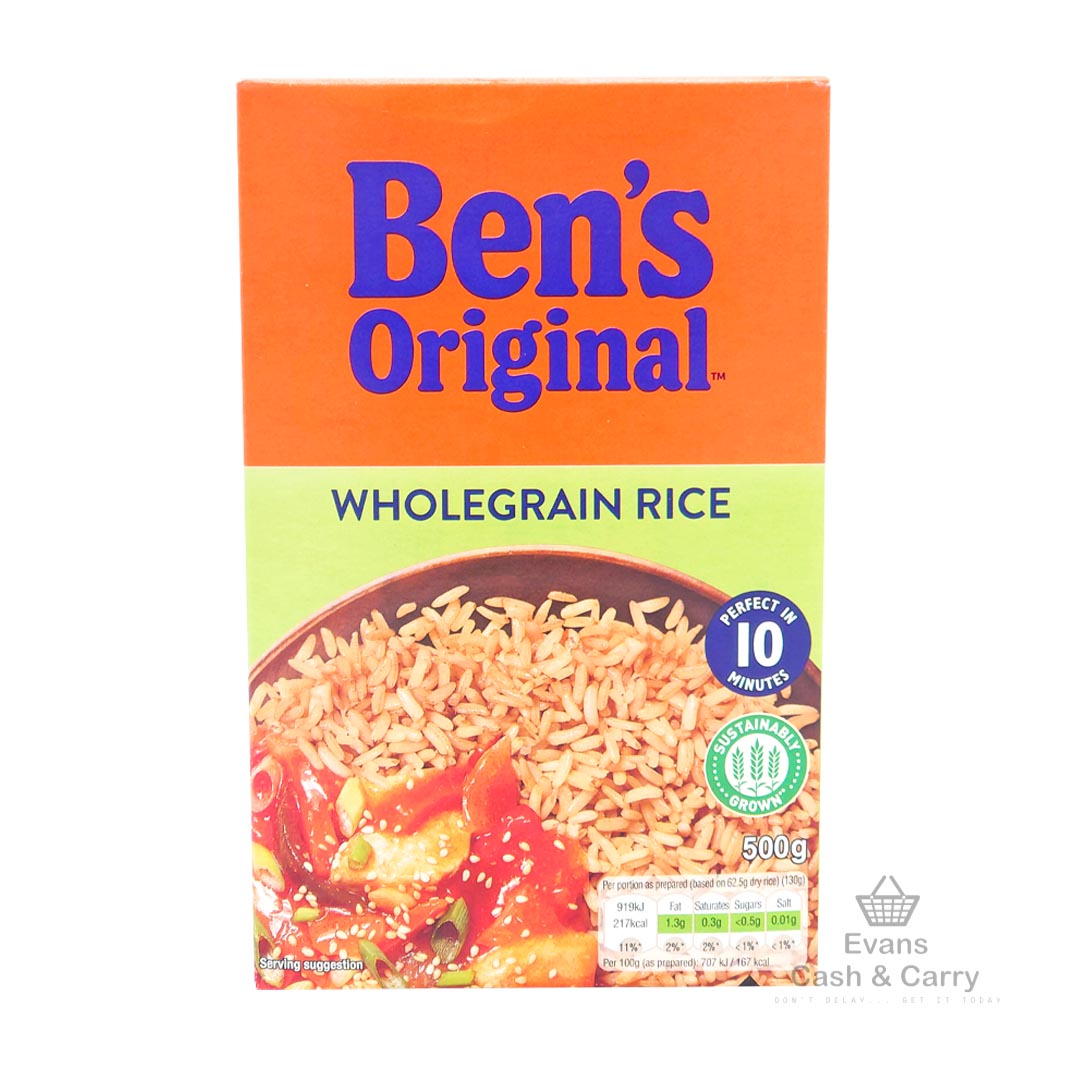 (BBE - 10/02/23) Ben's Original Wholegrain Rice (500g) (£1.50 each or 2 for £2.40)