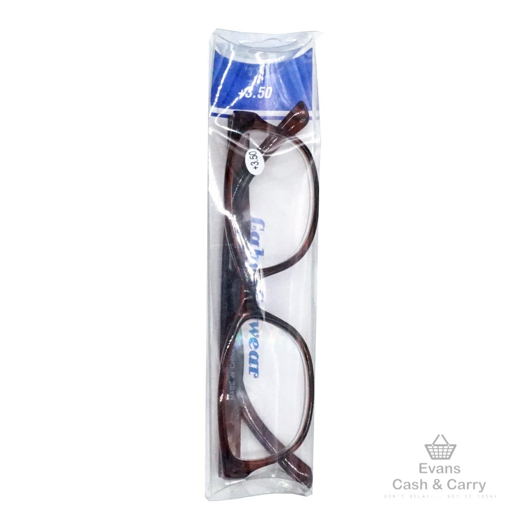 Brown Reading Glasses - 3.50