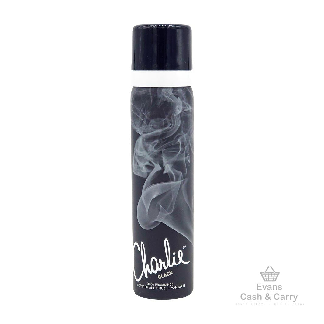 Charlie Body Spray - Black (White Musk) (75ml)